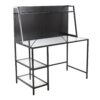 Geo - Tier Contemporary Desk - Black / Clear - Image 2