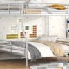 Full Long Over Queen Metal Bunk Bed - Sliver - Image 14