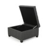 Isabella - Ottoman Contemporary Storage Solution - Dark Gray - Image 6