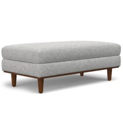 Morrison - Large Rectangular Ottoman - Mist Gray
