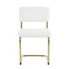 Modern Light Luxury Dining Chair (Set of 4) With MetalLegs And Bow Design - White - Image 11