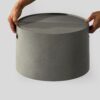 Steel Propane Tank Cover Round Tank Holder Hide Away Side Table - Gray - Image 5