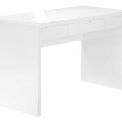 Computer Desk For Home Office, Storage Drawers, Contemporary & Modern - White