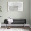 Chloe - Contemporary / Glam Bench - Chrome / Black - Image 8