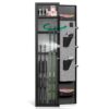 3 - 4 Gun Safe For Rifles And Pistols, Quick Access Password Gun Safe, High Security Metal Rifle Safe Locker With Removable Shelf And 2 Adjustable Gun Slots - Black - Image 7