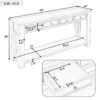 Hearth & Haven Clara - Console Table With Storage Drawers And Bottom Shelf Wash - Gray Wash - Image 2