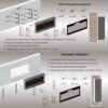 60" Electric Fireplace, Recessed And Wall Mounted Fireplace - Antique Black - Image 8