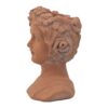 Head Bust Planter, Greek Style Cement Head Planter, Indoor Outdoor Home Garden Decor - Brown - Image 6