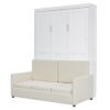 Full Size Murphy Wall Bed With Cushion - White - Image 18