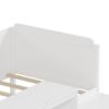 Twin Size Daybed With Storage Shelves And Lockers, Multi Functional Bed With Study Desk And Matching Stool - White - Image 13
