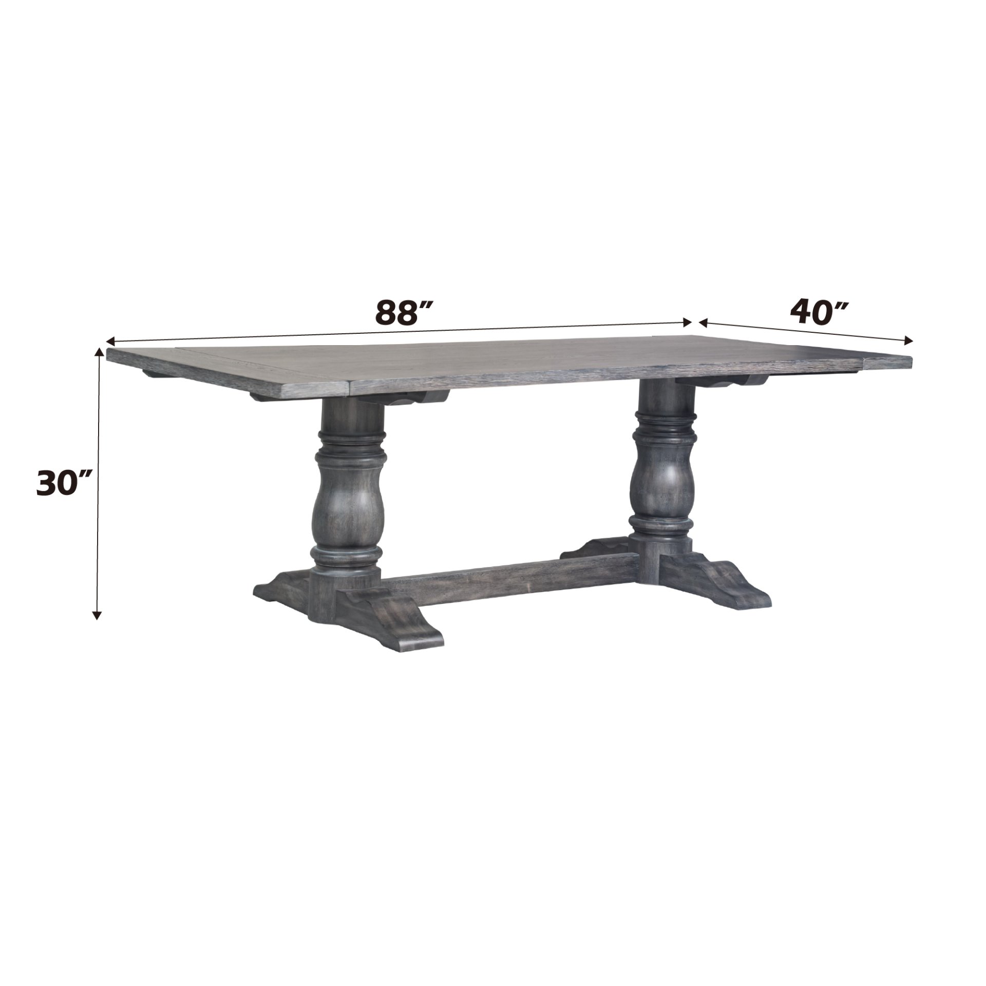 Leventis - Dining Table - Weathered Gray - Image 3
