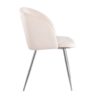 Fran - Contemporary Chair (Set of 2) - Chrome / Cream - Image 3