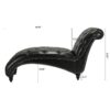 Tufted Armless Chaise Lounge - Black - Image 8