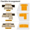 Versatile Sofa Bed Modular Sofa Free Combined Sofa With 2 Storage Racks - Brown - Image 5