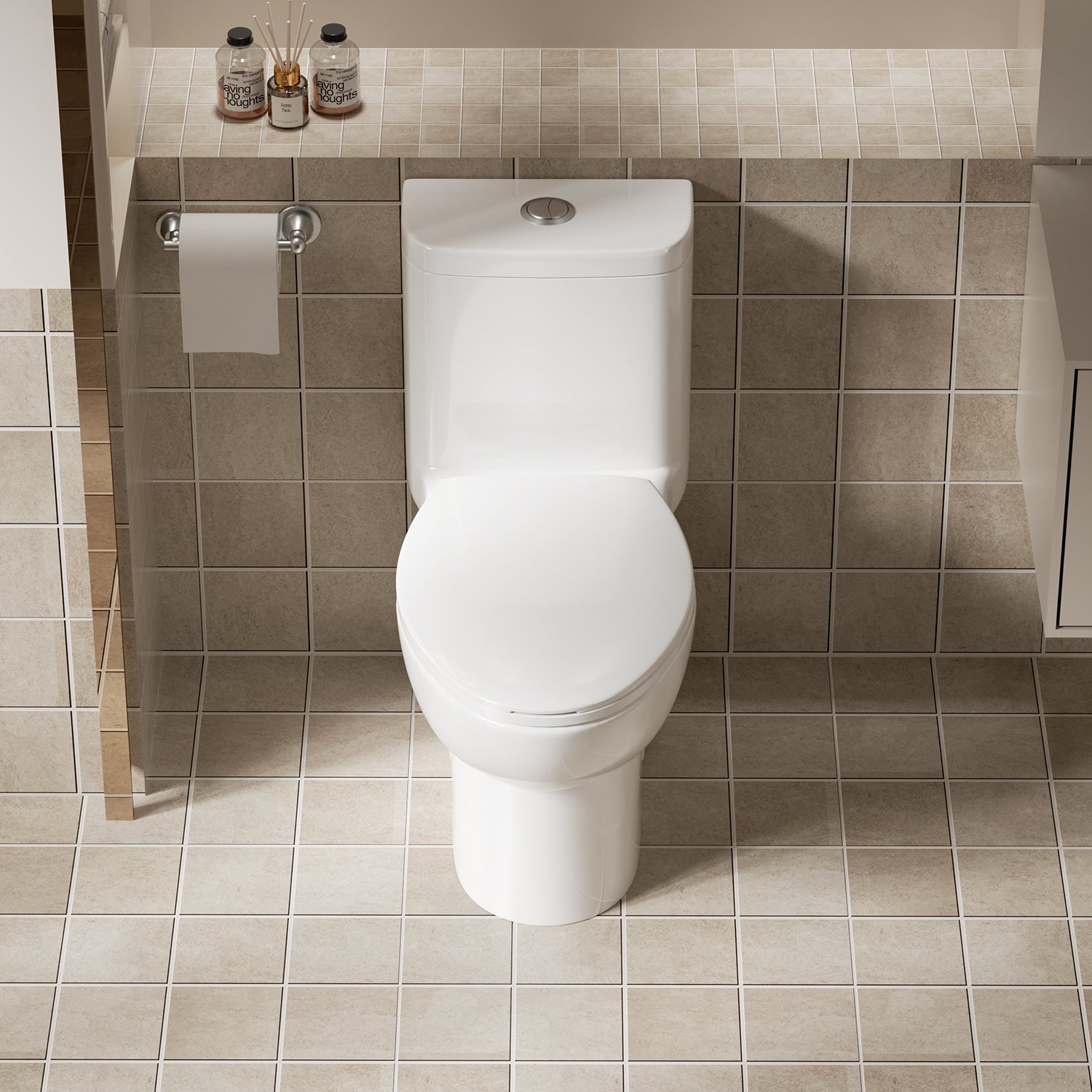Gloss 1 Piece Toilet With Dual Flush And Rimless Bowl - Gloss White - Image 4