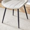 Ergonomic Dining Chair (Set of 4) With Extended Seat Cushion, Metal Legs - Black / Gray - Image 11