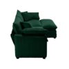 Stylish L Shaped Corduroy 2 Seater Sofa With Ottoman For Small Spaces - Green - Image 8