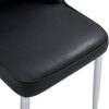 Modern Dining Chairs (Set of 4) With Backrest And Silver Metal Legs For Home And Office - Black - Image 12