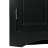 Triangle Bathroom Storage Cabinet With Adjustable Shelves, Freestanding Floor Cabinet For Home Kitchen - Black - Image 19