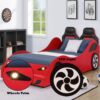 Colen - Twin Car Bed With LED - Red - Image 6