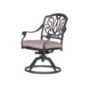 Patio Outdoor Aluminum Dining Swivel Rocker Chairs With Cushion (Set of 2) - Spectrum Sand - Image 6