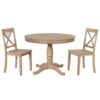 Modern Dining Table Set For 4, Round Table And 4 Kitchen Room Chairs, 5 Piece Kitchen Table Set For Dining Room, Dinette, Breakfast Nook - Natural Wood Wash - Image 18