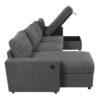 Modern Convertible Sectional Sofa With Storage Chaise Lounges And USB Ports - Dark Gray - Image 23