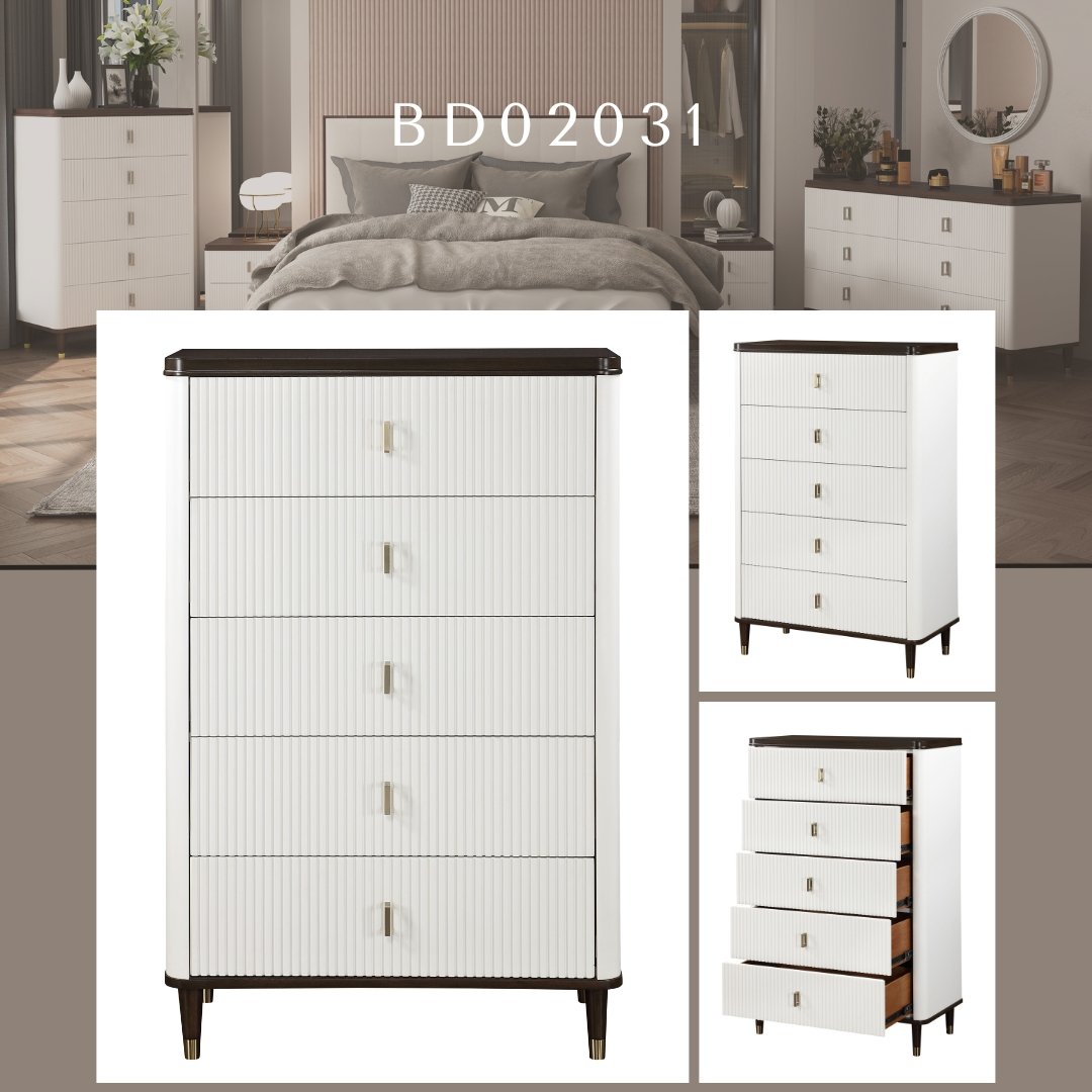 Carena - Chest - White / Walnut - Image 5