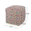 Amelia - Handcrafted Fabric Pouf, Rustic Elegance - Multicolored - Image 3