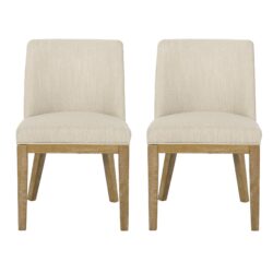 Modern Minimalist Dining Chair Mp2 (Set of 2) With Upholstered Comfort - Beige