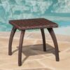 Luminant - Outdoor Side Table With Iron Frame - Brown - Image 4