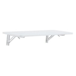 Laundry Room Folding Table Wall Mounted Folding Table For Small Spaces, Fold Down Desk, Workbench, Addition To Garage & Shed - White