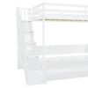 Full Over Full Size Murphy Bed With Hydraulic Lift & Desk Design - White - Image 15