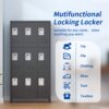 9 Door Lockers With Lock For Secure Storage And - Black - Image 8