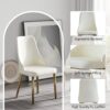 Modern Sponge-Filled Dining Chair, Solid Wood Metal Legs, Suitable For Restaurants, Living Rooms And Rooms (Set of 2) - White - Image 5