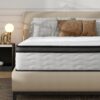 12" Full Hybrid Mattress With Pocket Coils And Memory Foam For Medium Firm Support - Creamy White / Gray / Cream - Image 8