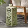 Galore - Side Table With Sunburst Cut Out Design - Green - Image 4