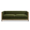 Georgia - Cane Tuxedo Sofa - Olive Green - Image 10