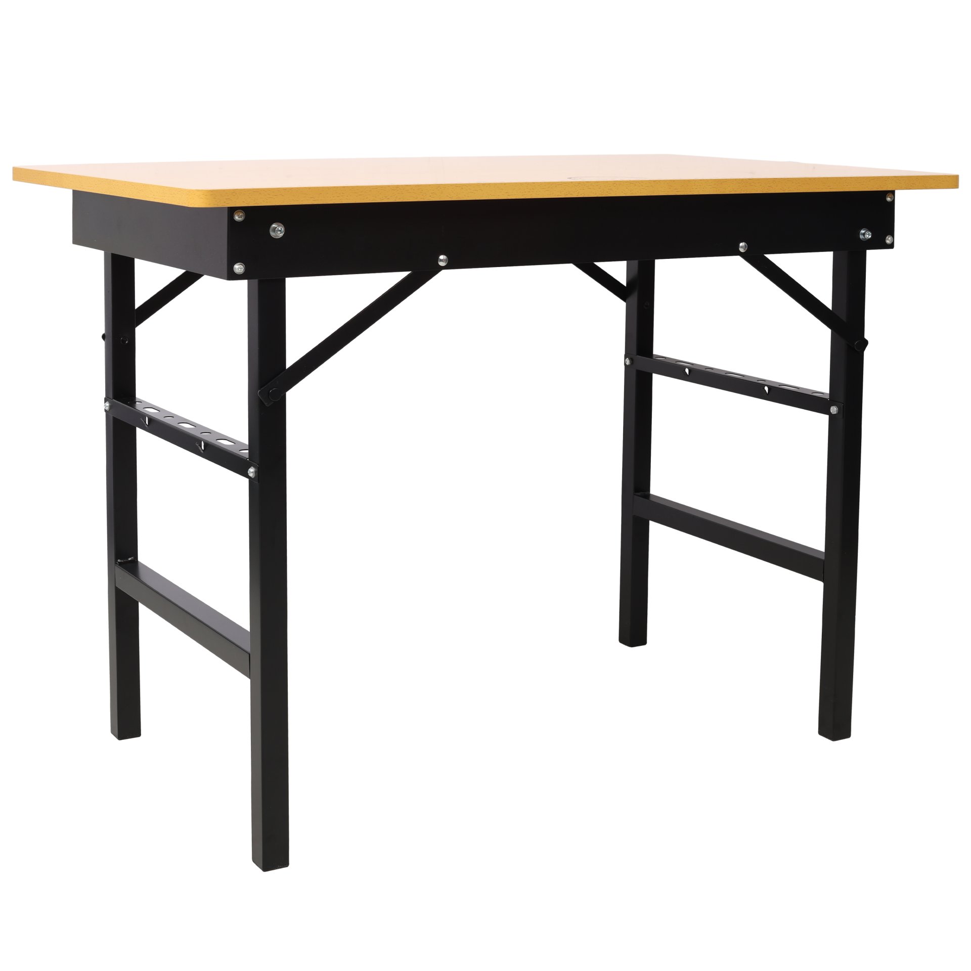 Portable Folding Work Table With Measuring Tape And Angle Finder Steel - Black - Image 5