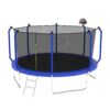 Trampoline With Basketball Hoop, Astm Approved Reinforced Type Outdoor Trampoline With Enclosure Net - Blue - Image 2
