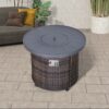 Outdoor Fire Pit Table With Lid - Espresso - Image 2