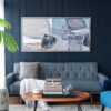 Large Modern Oil Painting, Framed Landscape Wall Art For Living Room Dining Room Office Bedroom - Multicolor - Image 4