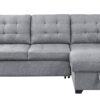 Avery - Sleeper Sectional Sofa With Reversible Storage Chaise - Light Gray - Image 5