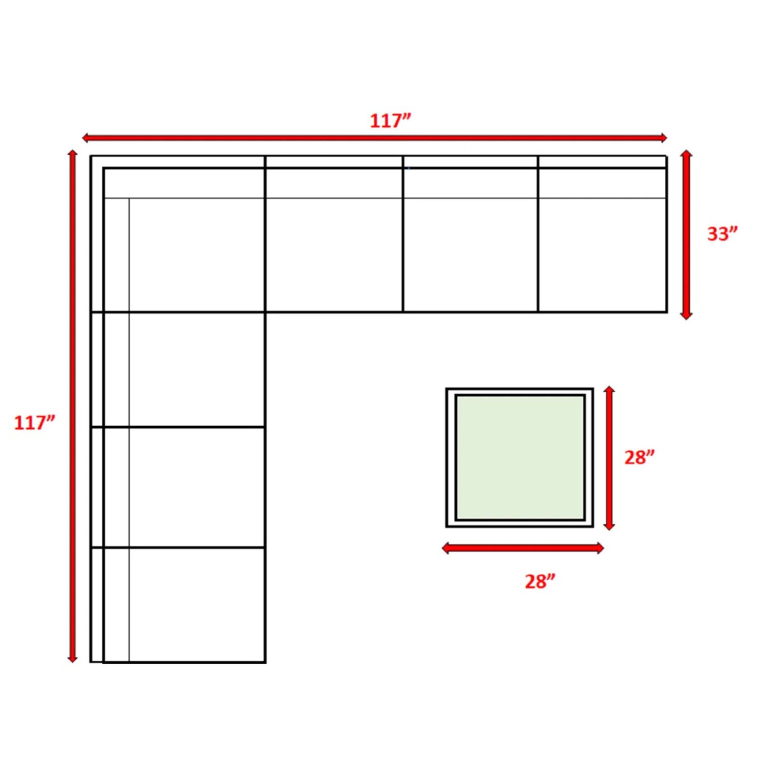 6 Person Seating Set With Cushions - Brown / Gray - Image 3