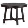 Gia - Round Extendable Dining Table With 16" Leaf Wood - Espresso - Image 6