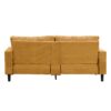 Modern Upholstered Resilience 3 Seater Sofa, Comfy Wooden Frame - Orange - Image 8