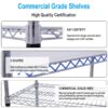 18" 6 Tier 6000Lbs Capacity Nsf Metal Shelf Wire Shelving Unit, Heavy Duty Adjustable Storage Rack With Wheels & Shelf Liners For Commercial Grade Utility Steel Storage Rack - Chrome - Image 15