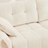 Modern Ergonomic Single Seater Sofa With Ottoman, High Resilience Support - White - Image 14