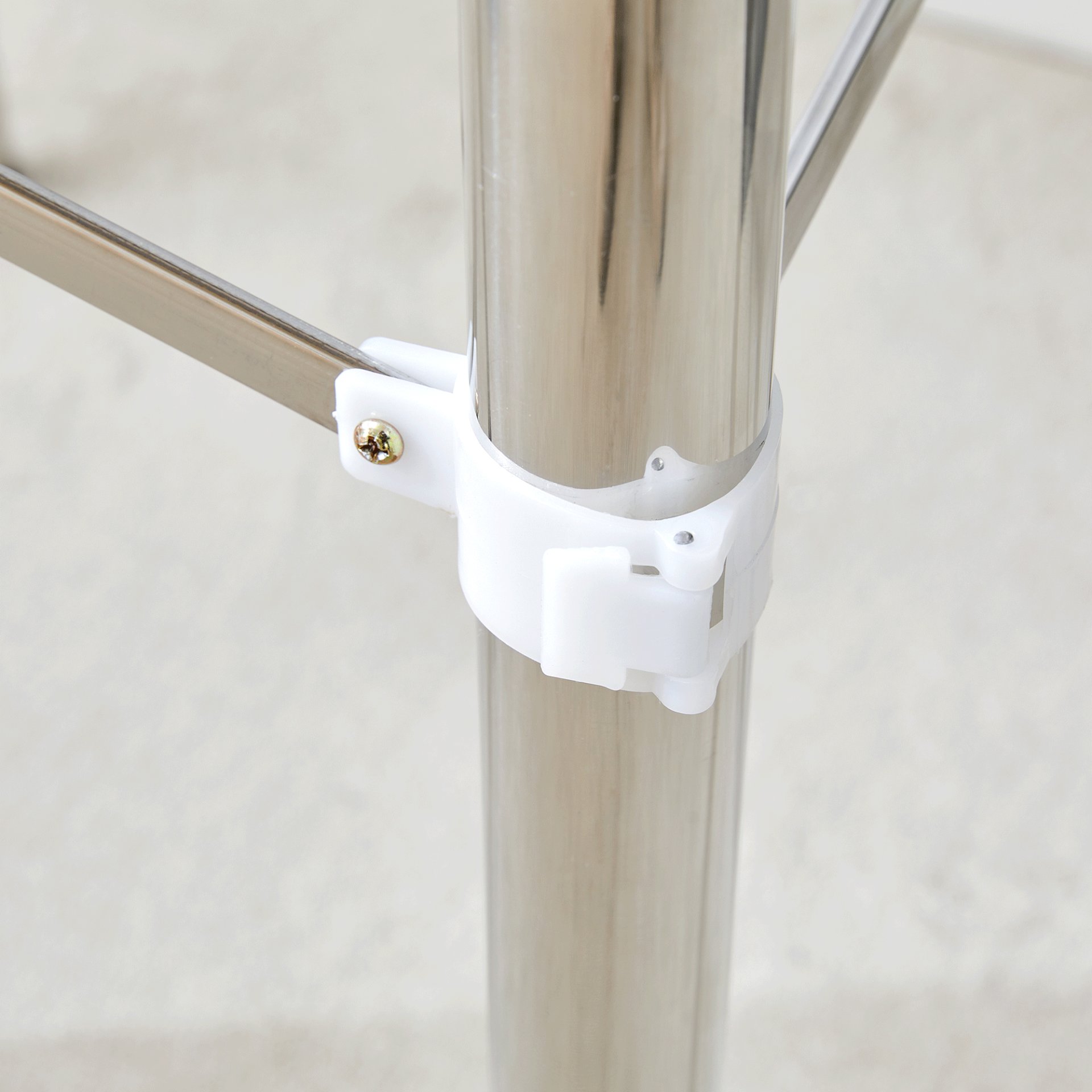 Simple Silver Stainless Steel Folding Table Frame Multifunctional Space Saving Design.Separate Folding Table Legs That Can Be Paired With Various Sizes And Styles Of Tabletops - Silver - Image 13