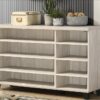 Corby - Oak Finish 3 - Door Shoe Cabinet - Dusty Gray - Image 4